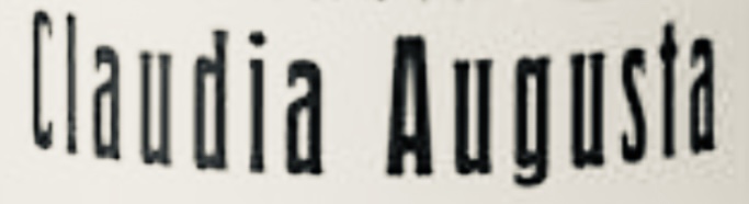 CLAUDIA AUGUSTA